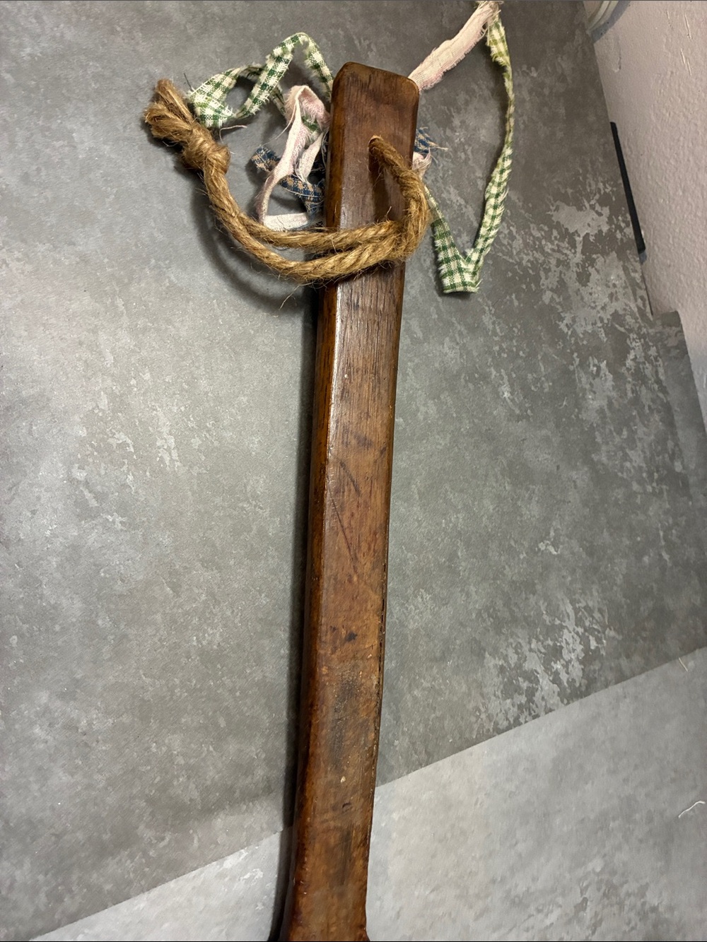 Rustic Brown Wooden Paddle Wall Accent with Fabric Tassel - Picture 6 of 6